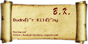 Budnár Kilény névjegykártya